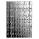 100 X 1 GRAM VALCAMBI SILVER COMBI BAR