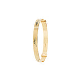 9CT YEL GOLD BABIES DIA CUT EXP 4MM BANGLE