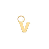 9CT YEL GOLD INITIAL EARRING CHARM