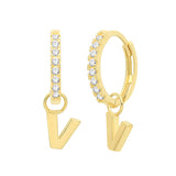 9CT YEL GOLD INITIAL EARRING CHARM