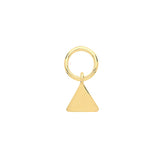 9CT YEL GOLD TRIANGLE EARRING CHARM