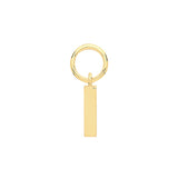 9CT YEL GOLD BAR EARRING CHARM