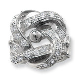 SILVER MEN'S HEAVY KNOT CZ RING