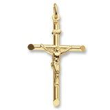 9CT YEL GOLD CRUCIFIX PENDANT